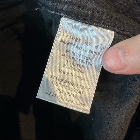 BRIDGE BY GLY Women’s Size 32 Denim Jeans Mid Rise Ankle Skinny Style Stretch - Picture 14 of 15